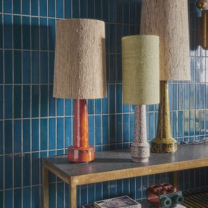 Cone lamp shade silk brown (32x32cm) - Image 4