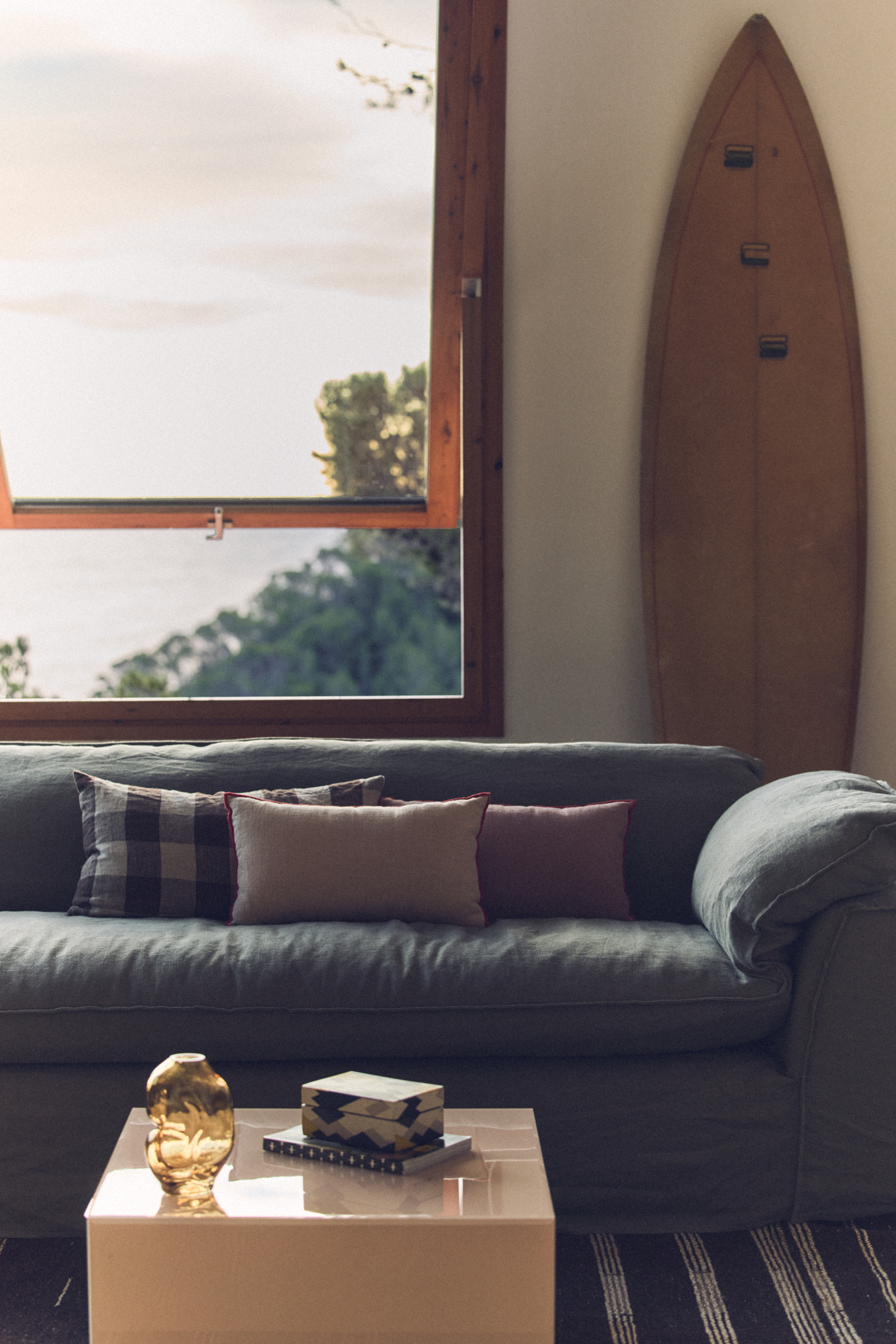 Nomad couch: 305cm, linen, army green - Image 4