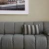 Wave couch: element right low arm, linen, army green - Image 5