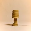 Ceramic table lamp, ochre - Image 3