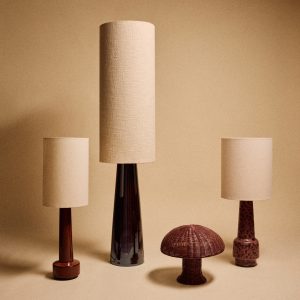 Cylinder lamp shade natural linen (24,5x24,5cm) - Image 3