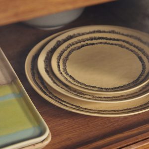 70s ceramics: side plates, vanilla (set of 2) - Image 3