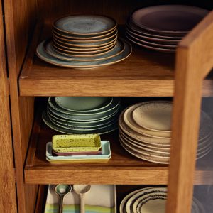 70s ceramics: dinner plates, grit (set of 2) - Image 3