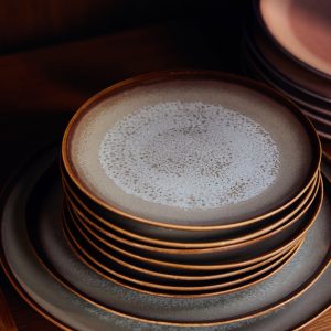 70s ceramics: dinner plates, contrast (set of 2) - Image 4