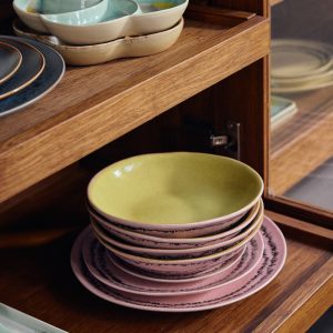 70s ceramics: dinner plates, bubble (set of 2) - Image 3