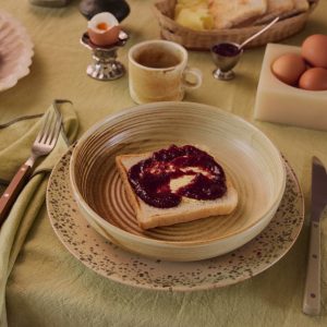 70s ceramics: dinner plates, grit (set of 2) - Image 5