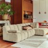 Wave couch: element middle, corduroy rib, hay - Image 4