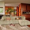Wave couch: element left divan, corduroy rib, hay - Image 5