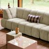 Wave couch: element left high arm, corduroy rib, hay - Image 5