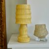 Ceramic table lamp, ochre - Image 5