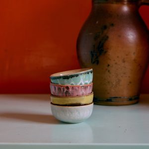 70s ceramics: XS bowls, modernist (set of 4) - Image 4