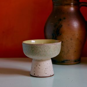 70s ceramics: tapas bowl on base L, slush - Image 3