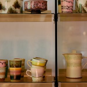 70s ceramics: americano mugs, rococo (set of 4) - Image 4