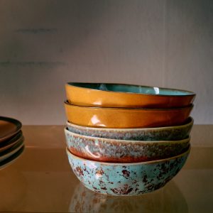70s ceramics: pasta bowls, patina (set of 2) - Image 4