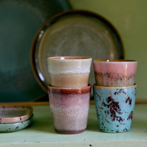 70s ceramics: ristretto mugs, futurism (set of 4) - Image 3