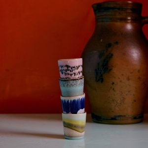70s ceramics: egg cups, vibrance (set of 4) - Image 3