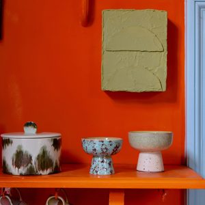 70s ceramics: tapas bowl on base L, slush - Image 4