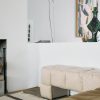 Puffy lobby bench, pebble - Image 5