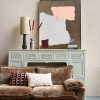 Retro sofa: 3-seats, corduroy velvet, aged gold - Image 4