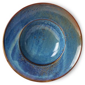 Alternative view of Chef ceramics: pasta plate rustic blue