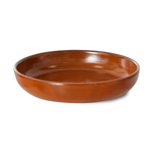 Alternative view of Chef ceramics: deep plate L, burned orange