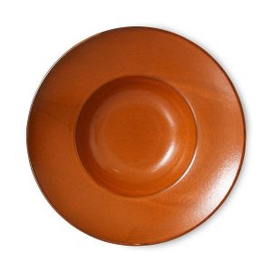 Chef ceramics: pasta plate, burned orange