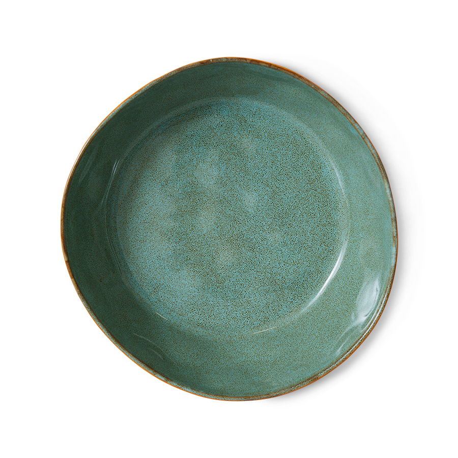 70s ceramics: pasta bowls, golden hour (set of 2) - Image 3