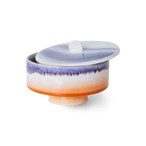 Alternative view of 70s ceramics: bonbon bowl, mauve