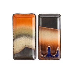 70s ceramics: small trays twenty four hours (set of 2)