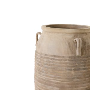 Alternative view of Sirocco terracotta floor vase
