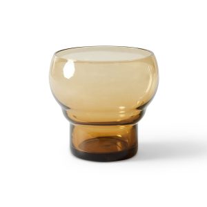 Alternative view of 70s glassware: bulb glasses amber (set of 4)