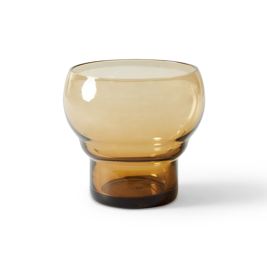 70s glassware: bulb glasses amber (set of 4) - Image 2