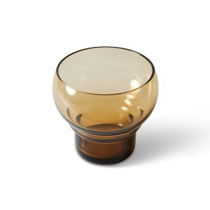 70s glassware: bulb glasses amber (set of 4) - Image 3