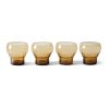 70s glassware: bulb glasses amber (set of 4) - Image 4