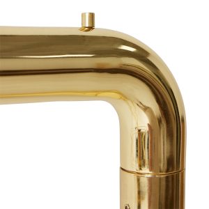 Chubby clothing rack with hangers brass - Image 2