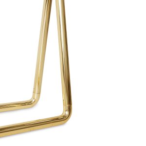 Chubby clothing rack with hangers brass - Image 3