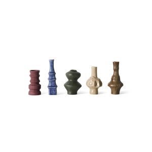 70s ceramics: small vases, palette (set of 5)
