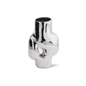 Alternative view of Gleam glass high vase, chrome
