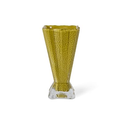 Statement glass vase, sage