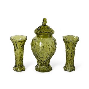 Alternative view of Mantel garniture, olive green