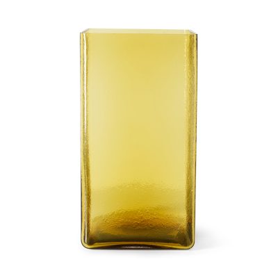 Cube vase large, yellow