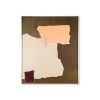 Abstract painting mustard/nude 103x123cm