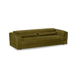 Alternative view of Club couch: royal velvet, olive