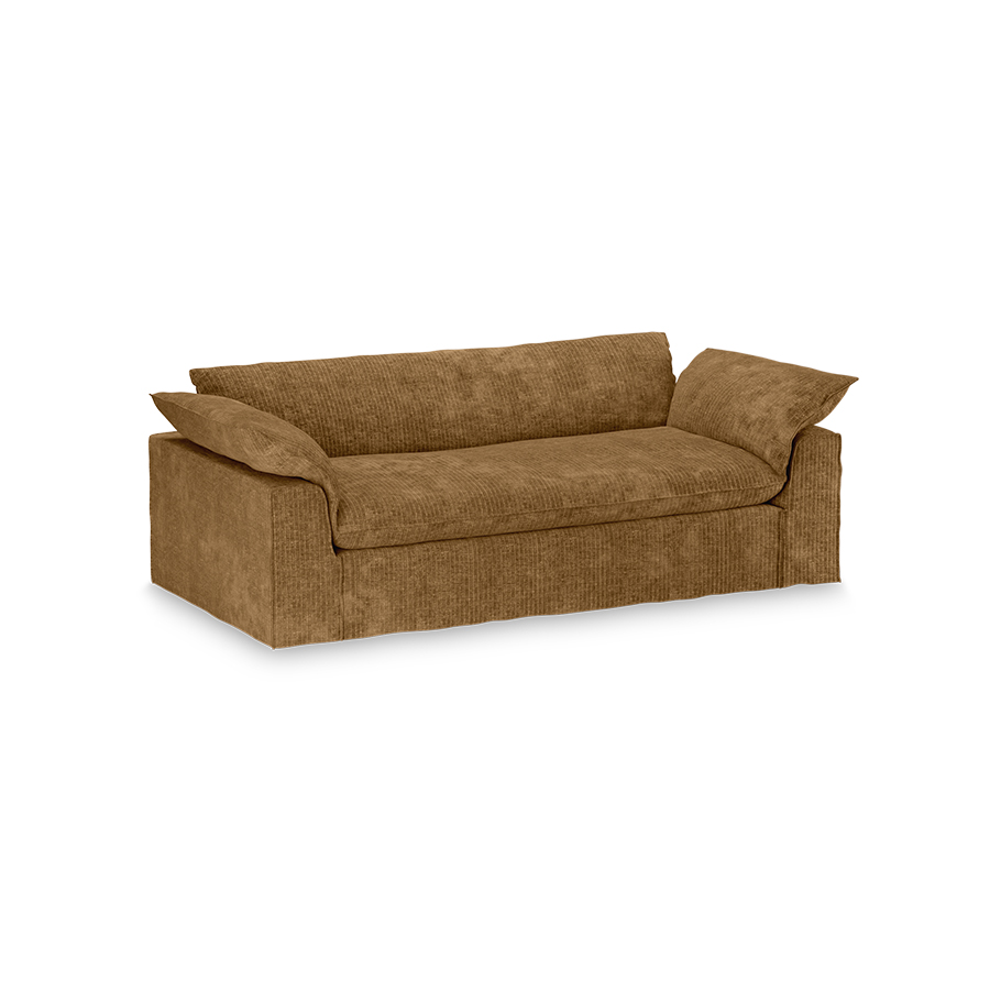 Nomad couch: 244cm, corduroy velvet, aged gold - Image 2