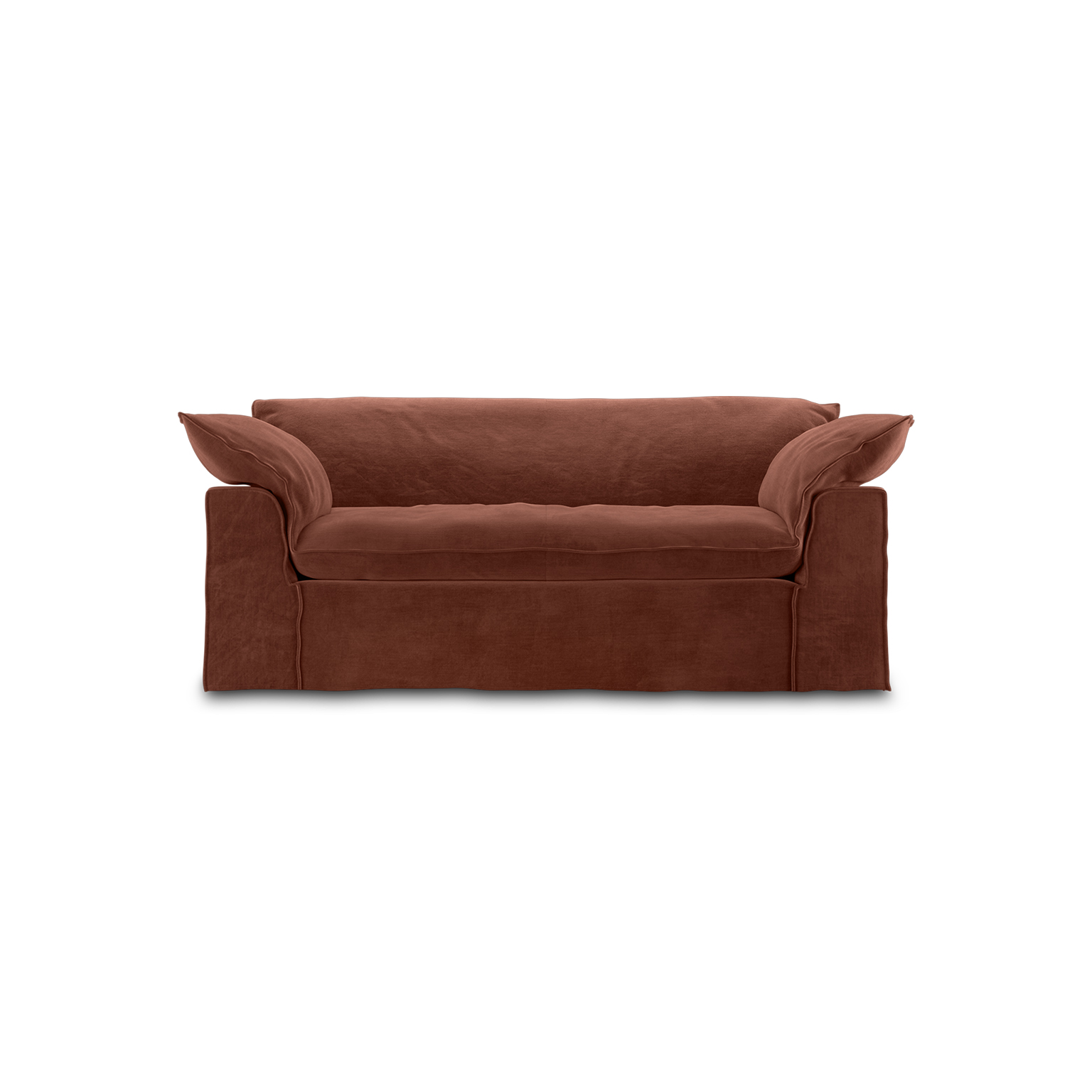 Nomad couch: 204cm, royal velvet, magnolia
