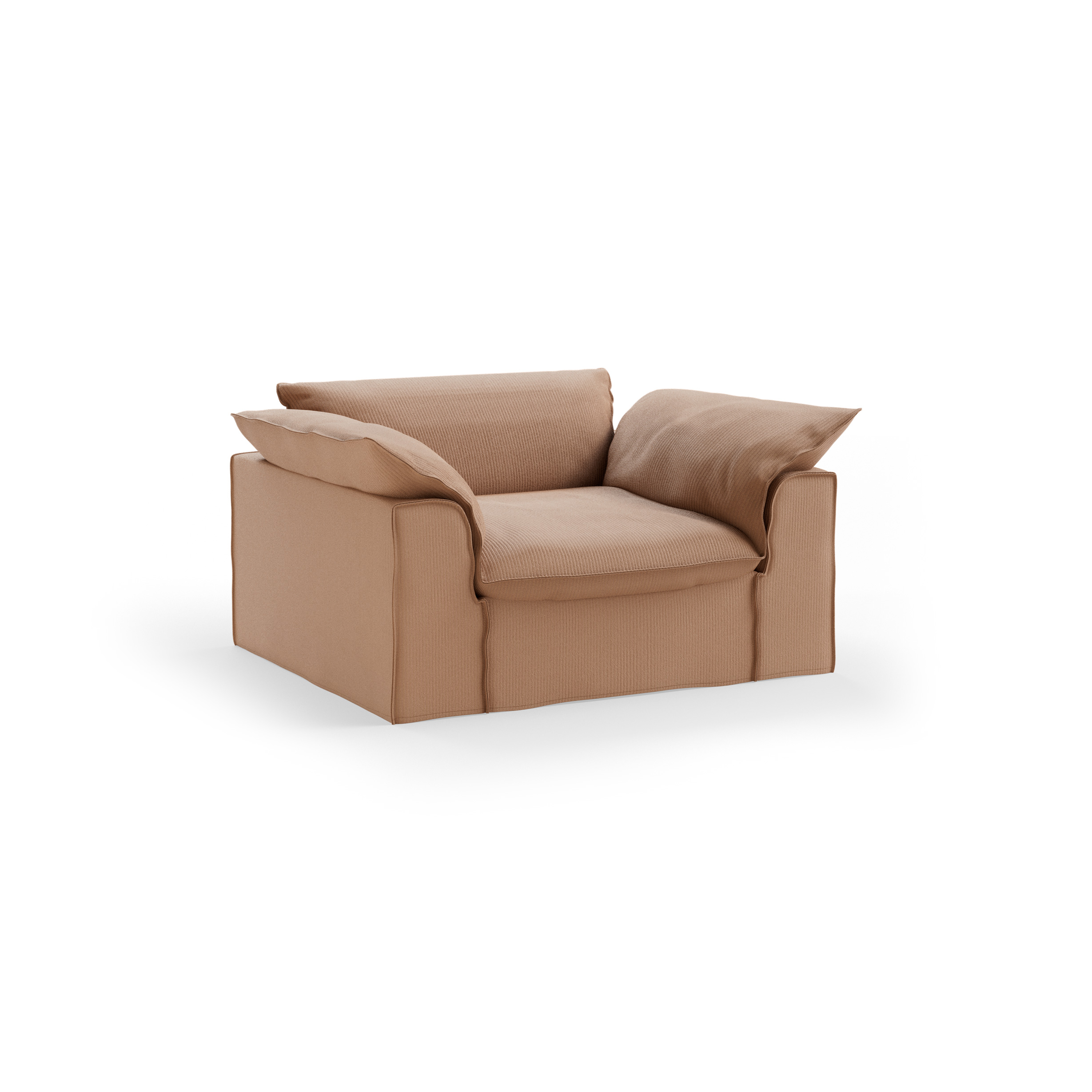 Nomad couch cover: loveseat, corduroy rib, brown - Image 3