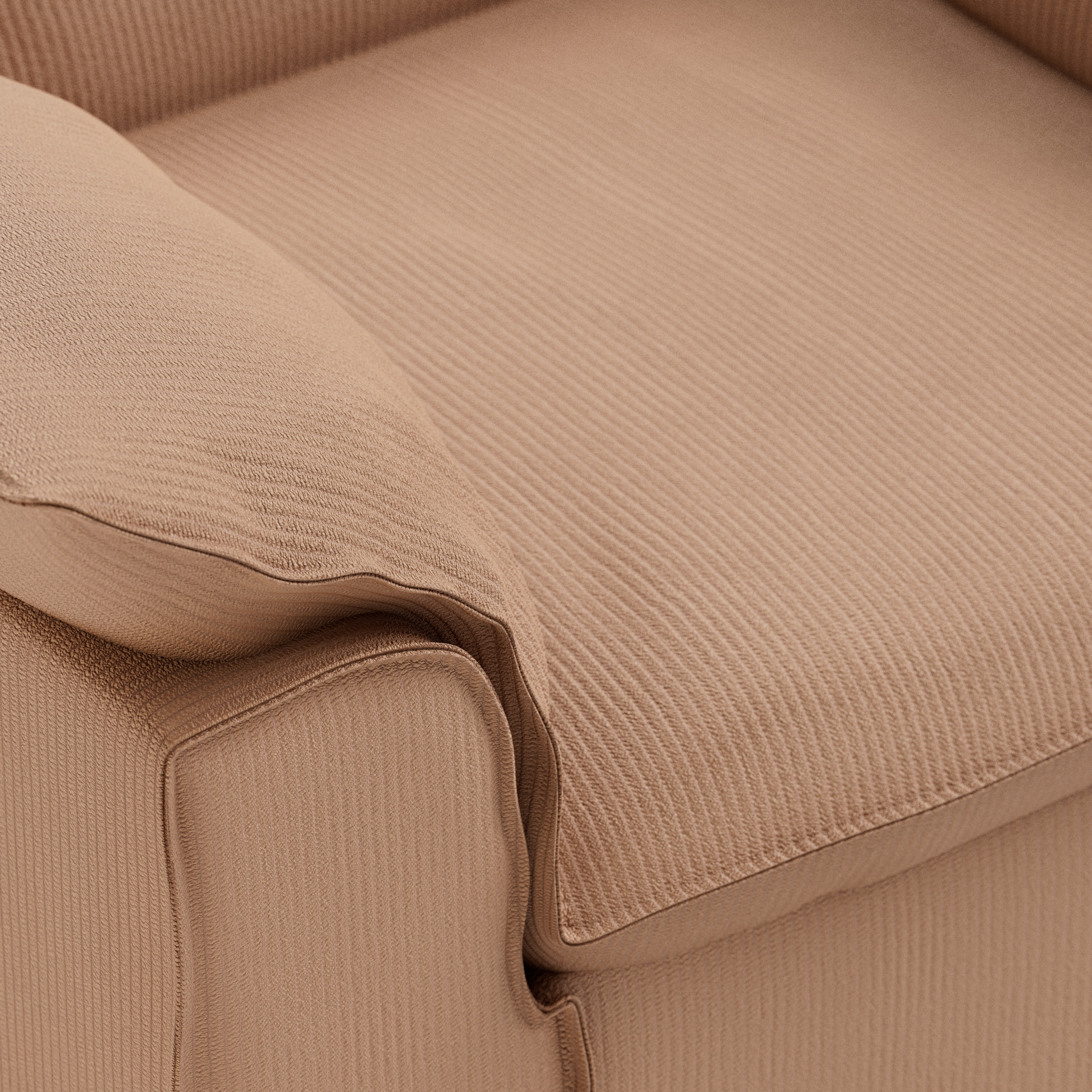 Nomad couch cover: loveseat, corduroy rib, brown - Image 4
