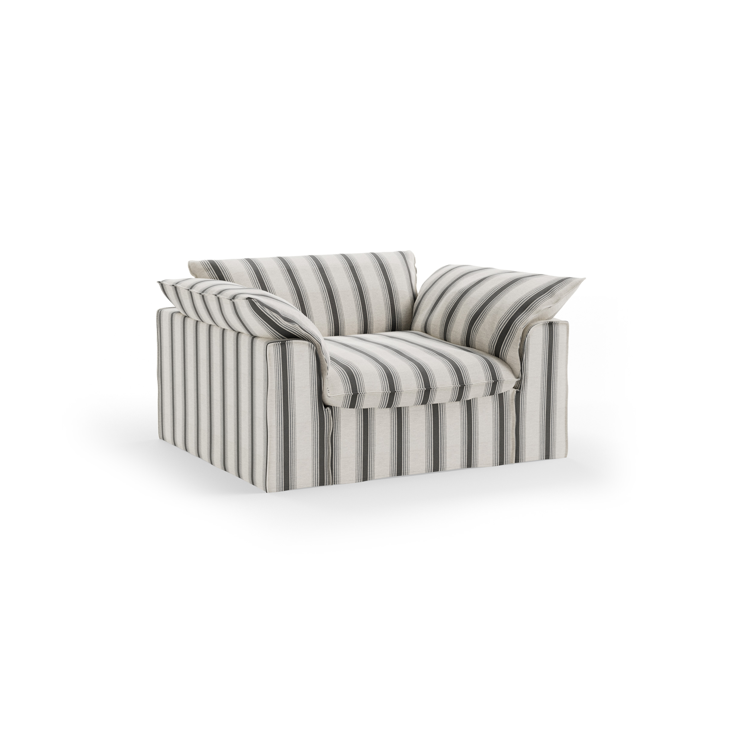 Nomad couch: loveseat, rocco, chalkstripe - Image 2