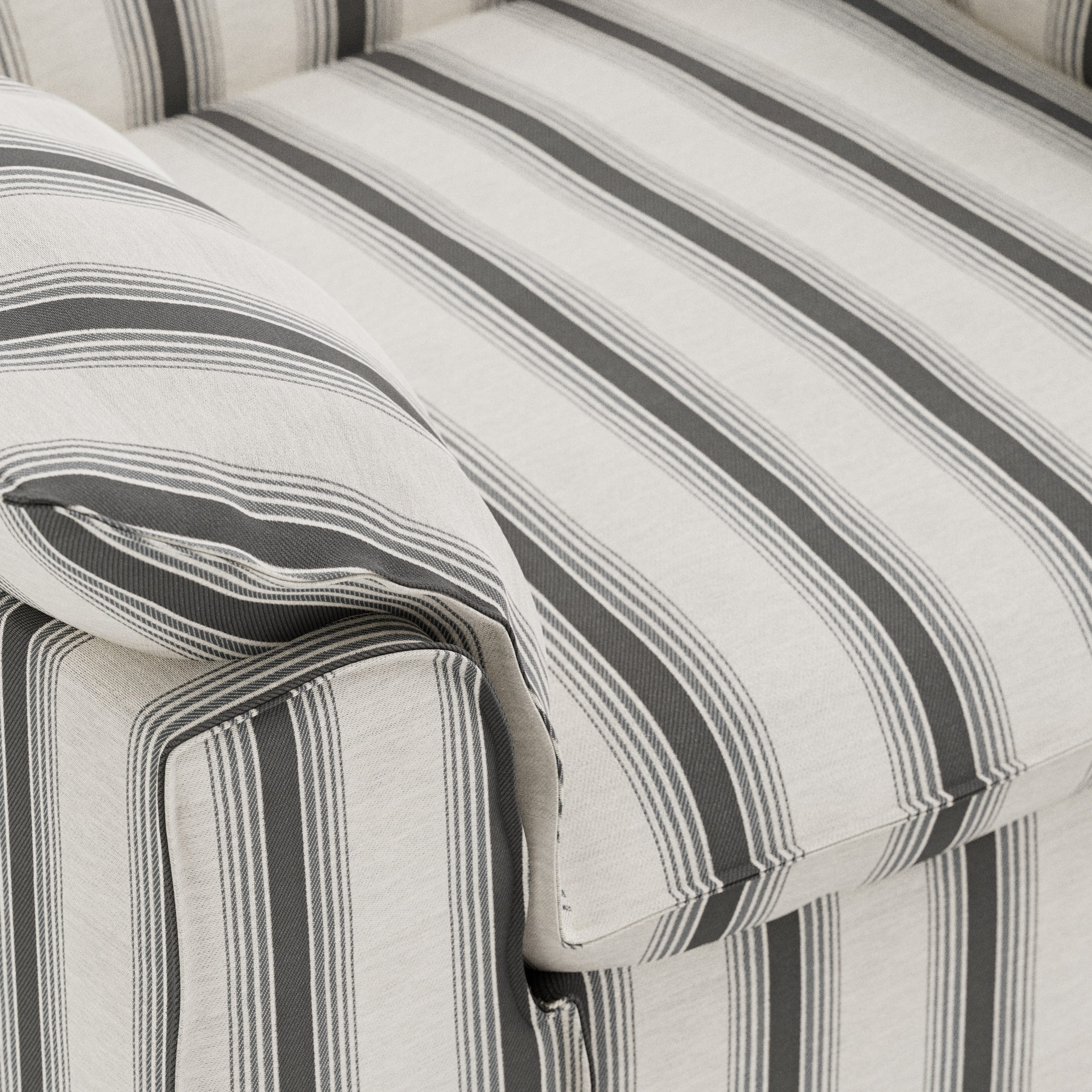 Nomad couch: loveseat, rocco, chalkstripe - Image 3