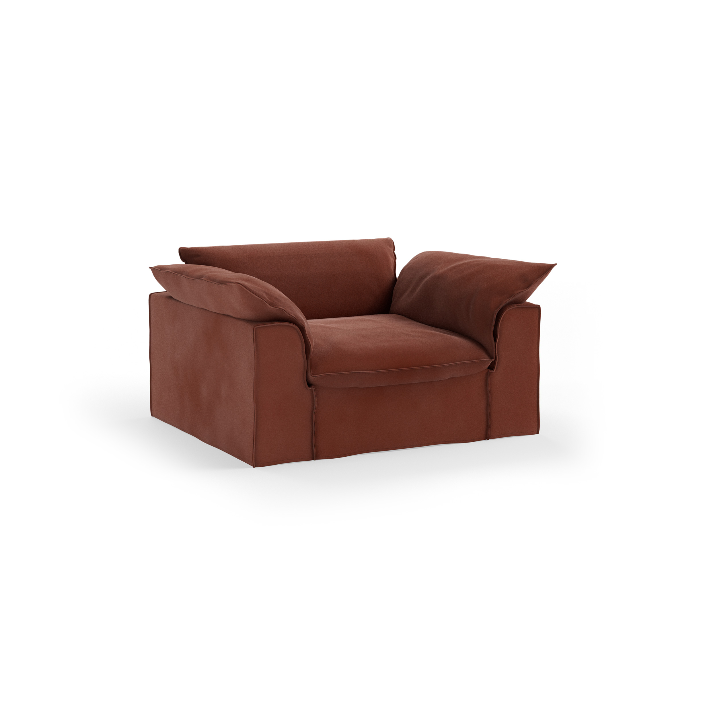 Nomad couch: loveseat, royal velvet, magnolia - Image 2